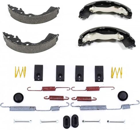 PowerStop Rear Service Brake Shoes for Hyundai Accent 2006-11 |Kia Rio 2006-11 |Rio5 2006-11 - Service Brake Shoe Replacement with Hardware, SSH910 in Kuwait