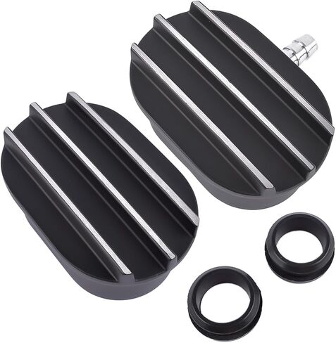 Finned Oval Black Aluminum Valve Cover Breather & PCV Valve Combo Kit 1-1/4" Hole in Kuwait