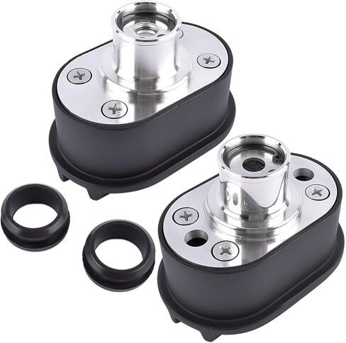 Finned Oval Black Aluminum Valve Cover Breather & PCV Valve Combo Kit 1-1/4" Hole in Kuwait