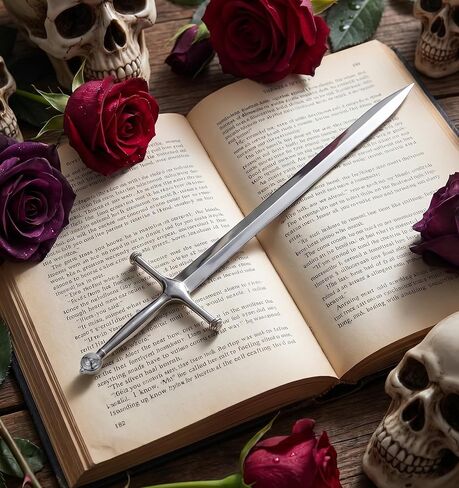 Letter Opener Sword, Sword Letter Opener Vintage Decorative Letters Knife Desk Decoration, Silver Ergonomic Grip Handle Office Mail Supplies in Kuwait