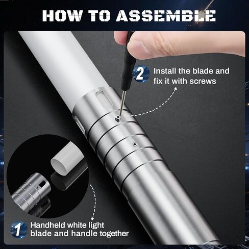 Mini Light Saber, Dueling Double Lightsabers with Metal Handle, 2-in-1 Lightsaber with 20 RGB Colors 3 Modes for Kids Toy, Christmas Halloween Birthday Gift, 23.4in, 1PC in Kuwait