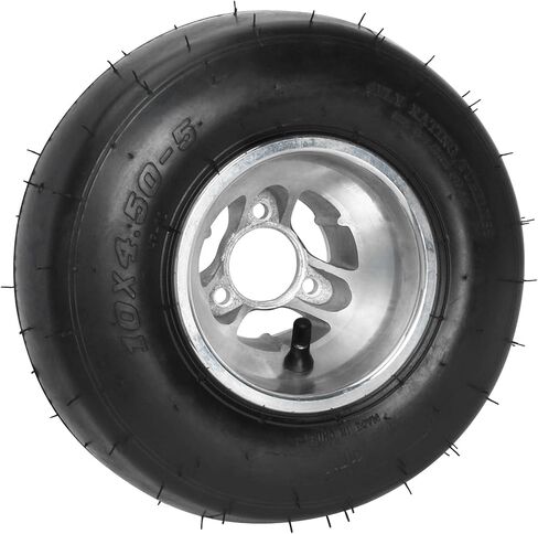إطار عجلة أمامية 10x4.50-5 مع حافة 5 بوصات، سلس بدون أنبوب 3 مسمار 4PR لعربة Go Kart، ATV، UTV، دراجة ثلاثية الانجراف، عربة جولف، رباعية (عبوة واحدة) in Kuwait