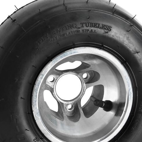 إطار عجلة أمامية 10x4.50-5 مع حافة 5 بوصات، سلس بدون أنبوب 3 مسمار 4PR لعربة Go Kart، ATV، UTV، دراجة ثلاثية الانجراف، عربة جولف، رباعية (عبوة واحدة) in Kuwait