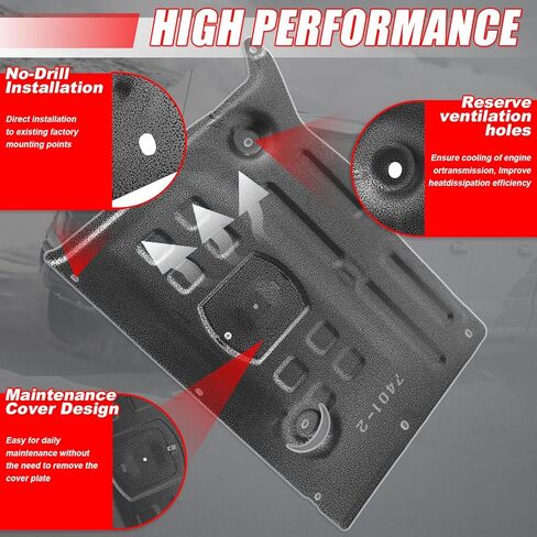 Front Skid Plate Compatible with Tesla Model 3 2017-2025 & 2020-2025 Tesla Model Y Under Engine Guard Cover Splash Shield Cover Chassis with Install Accessories in Kuwait