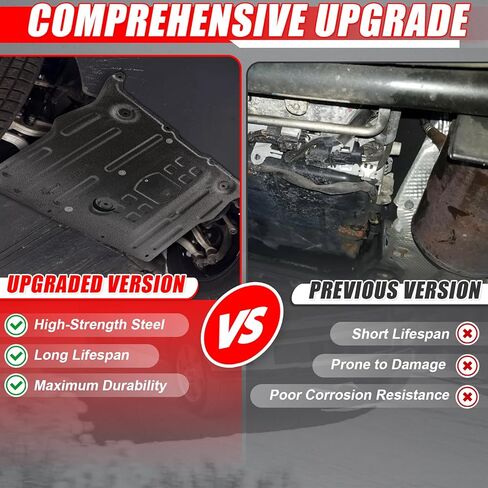 Front Skid Plate Compatible with Tesla Model 3 2017-2025 & 2020-2025 Tesla Model Y Under Engine Guard Cover Splash Shield Cover Chassis with Install Accessories in Kuwait