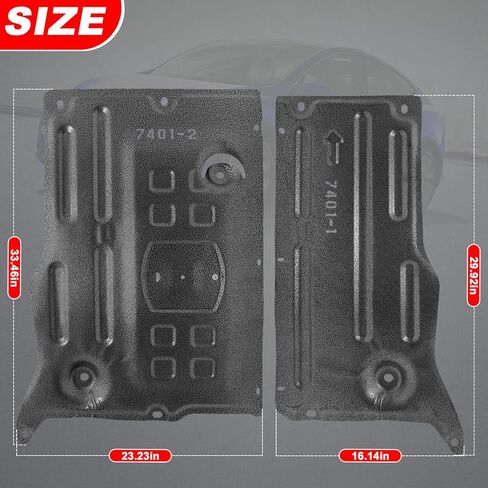 Front Skid Plate Compatible with Tesla Model 3 2017-2025 & 2020-2025 Tesla Model Y Under Engine Guard Cover Splash Shield Cover Chassis with Install Accessories in Kuwait