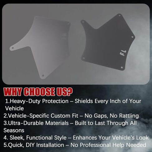 Fender Liners Compatible with Toyota Tacoma 2005-2020 Replaces# 537505060, 5388304010, Splash Shields, Splash Guards & Wheel Well Liners- Essential Wheel Well Covers in Kuwait