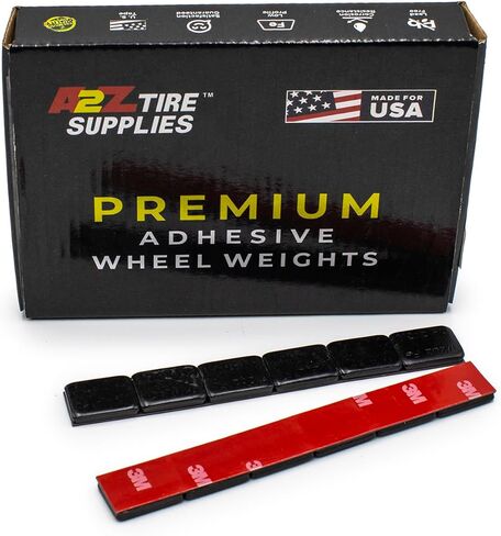 1/2 oz, Black, Adhesive Stick on Wheel Weights, 3M Tape.Low Profile, 90 oz/Box, US Quality(180pcs) (3M Tape Made in USA) in Kuwait