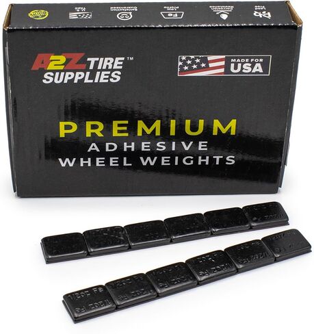 1/2 oz, Black, Adhesive Stick on Wheel Weights, 3M Tape.Low Profile, 90 oz/Box, US Quality(180pcs) (3M Tape Made in USA) in Kuwait
