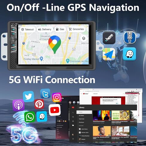 راديو سيارة 4G+64G Android 13 لسيارة 2003 2004 2005 2006 شيفروليه تشيفي سيلفرادو إمبالا تاهو جي إم سي سييرا يوكون، شاشة لمس 7 بوصة IPS سيارة ستيريو لاسلكي CarPlay/Android Auto، كاميرا احتياطية مجانية/SWC/GPS in Saudi Arabia