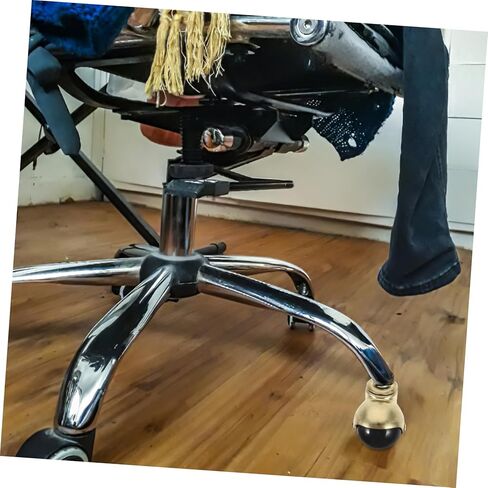 KALLORY 5pcs Gold Ball Caster Wheels for Desk and Office Chairs PP Stainless Steel Construction Smooth Rolling Replacement Chair Casters for Furniture and Wheelchairs in Kuwait