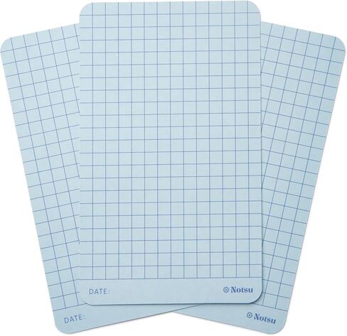 Notsu Graph Grid Colored Note Cards 3x5 inch, 40 ct | Graphing Vertical Color Index Cards with Rounded Corners, Premium Thick Paper 350 gsm (Frost) in Kuwait