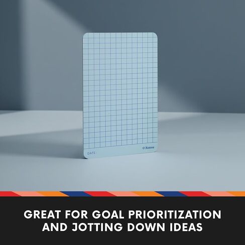 Notsu Graph Grid Colored Note Cards 3x5 inch, 40 ct | Graphing Vertical Color Index Cards with Rounded Corners, Premium Thick Paper 350 gsm (Frost) in Kuwait