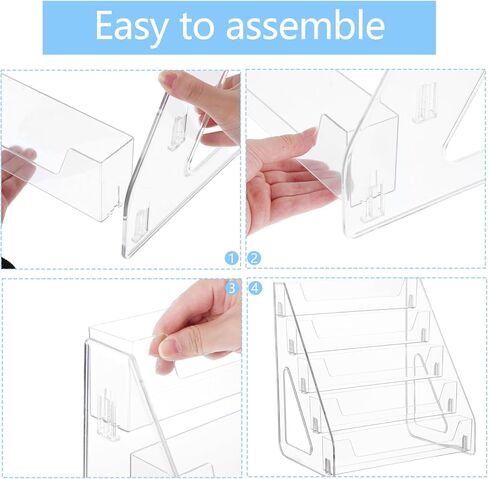 5-Tier Sticker Display Stand for Vendors, Pocket Acrylic Display Stands & Card Stand, Portable Organizer for Trade Shows, Retail Stores, Small Business Supplier Events in Kuwait