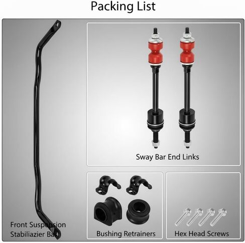 Front Sway Bar Kit with End Links & Bushings, Replace 55398938AC K80894, Fit 2009-2022 Dodge Ram 1500 & Ram 1500 Classic 4WD in Kuwait