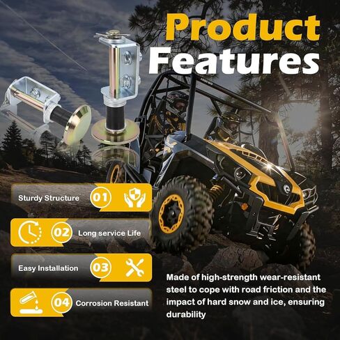105170 مجموعة أدوات انزلاقية بديلة لشفرات المحراث متوافقة مع Kawasaki Mule Teryx Honda Foreman Rancher Can-Am Renegade Outlander John Deere Gator Polaris Ranger RZR Sportsman in Kuwait