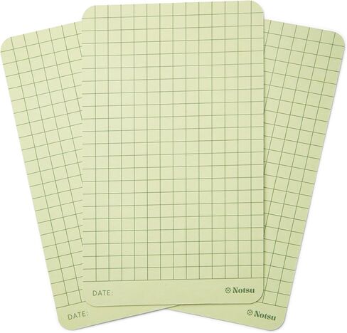 بطاقات ملاحظات ملونة شبكية من Notsu Graph مقاس 3x5 بوصة، 40 قيراط | بطاقات فهرسة ملونة عمودية بزوايا مستديرة، ورق سميك ممتاز 350 جرامًا للمتر المربع (موس) in Kuwait