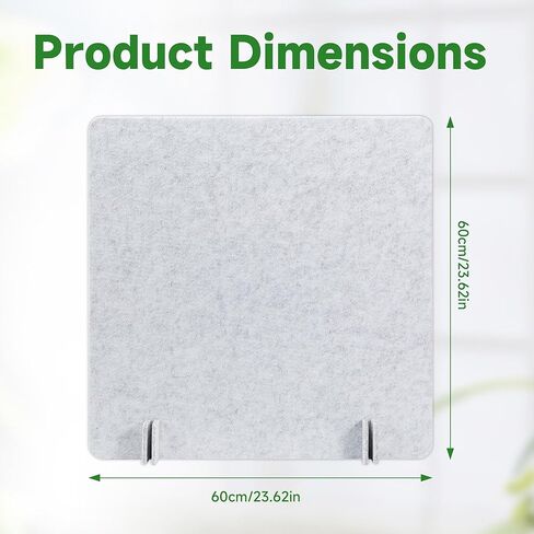 Desk Privacy Panel 2PCS 23.6" x 23.6" and 1PCS 47.2" x 23.6" Acoustic Panel Portable Desk Partition Desk Divider Noise Visual Isolate Table Divider for Student Study Reception Area Office Library in Kuwait