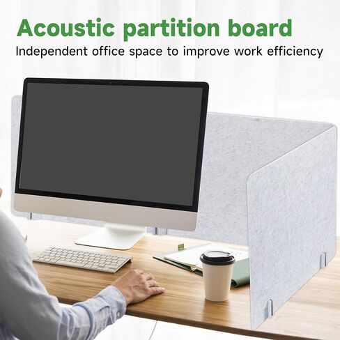 Desk Privacy Panel 2PCS 23.6" x 23.6" and 1PCS 47.2" x 23.6" Acoustic Panel Portable Desk Partition Desk Divider Noise Visual Isolate Table Divider for Student Study Reception Area Office Library in Kuwait