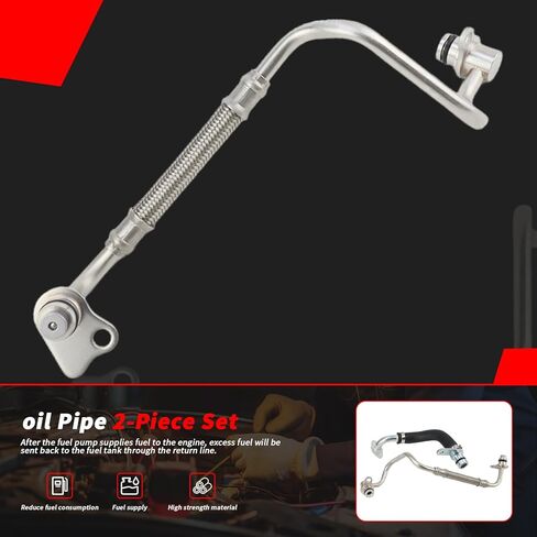 Turbocharger Oil Inlet Line Compatible with BMW 320i, 320i xDrive, 328i, 328i GT xDrive, 328i xDrive, X5, 528i, 528i xDrive, X3, 428i, 428i Replace #11428626653 (oil pipe) in Saudi Arabia