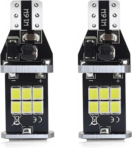 4 قطع سيارة 921 912 LED لمبة عكسية، 6500K 15SMD شرائح Canbus خالية من الأخطاء ضوء احتياطي للمركبة، 906 922 W16W T15 لمبة مصباح خارجية للسيارات، عالمية لشاحنة SUV Van in Kuwait