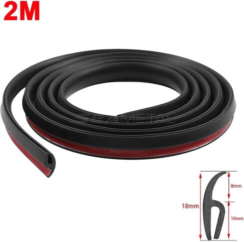 2m H Type Car Windshield Rubber Seal Strip Self-Adhesive Auto Front Window Sealing Strips Dustproof for Car Accessories in Kuwait