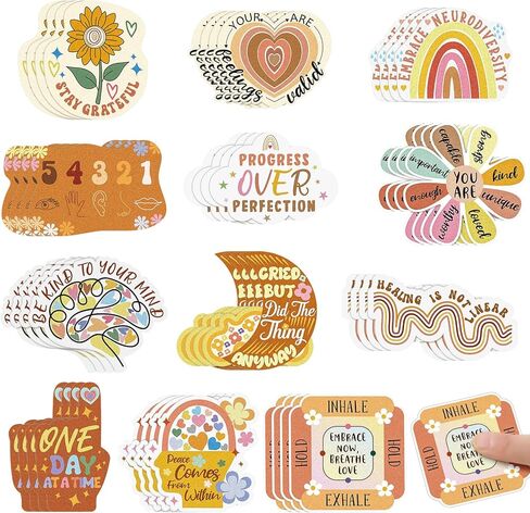 120 Pcs Bohemia Anxiety Sensory Stickers Textured Sensory Strips Tactile Rough Calm Sensory Stickers Adhesive Tactile Fidget Tool for Classroom Desk Adults Teens Anxiety Relief in Saudi Arabia