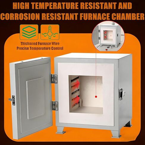 فرن غط مغلق، فخار الفرن في المنزل، درجة حرارة عالية 2102 درجة فهرنهايت 1150 درجة مئوية، فرن صهر مع وحدة تحكم، لصنع المجوهرات، صب الشمع، سيراميك فخار الطين، زجاج in Kuwait