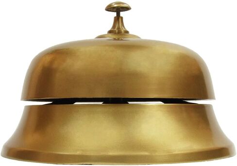 Treasure Gurus Huge Solid Brass Hotel Counter Service Desk Bell in Kuwait