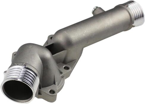 Thermostat Housing Compatible with 520i 528i E38 E39 Aluminum Coolant Outlet Water Neck Flange - Part Number 11531740478 in Kuwait