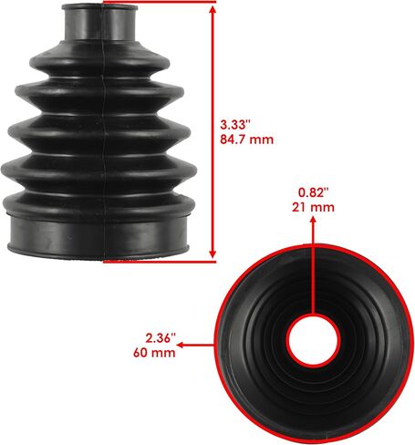 Caltric Front Axle Outer Inner Cv Boot Kit Compatible with Kawasaki Mule 610 Kaf400 4X4 2009-2016 in Kuwait