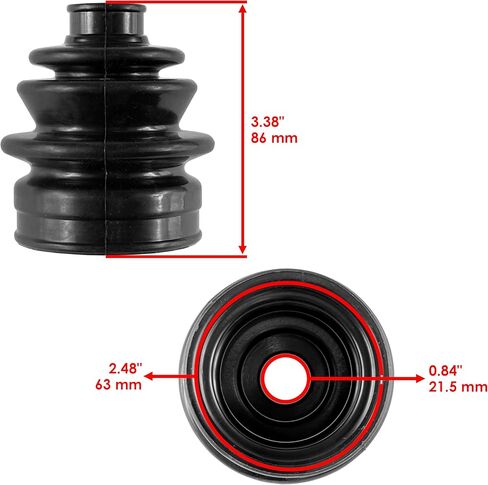 Caltric Rear Axle Inner CV Boot Kit Compatible with Yamaha Grizzly 450 YFM450 4X4 2011 2012 2013 2014 in Kuwait