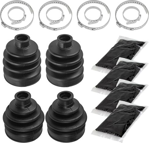 Caltric 2 Front Axle Inner Outer CV Boot Kit for Compatible with Kawasaki Mule 3010 KAF620 1993 2001-2008 in Kuwait