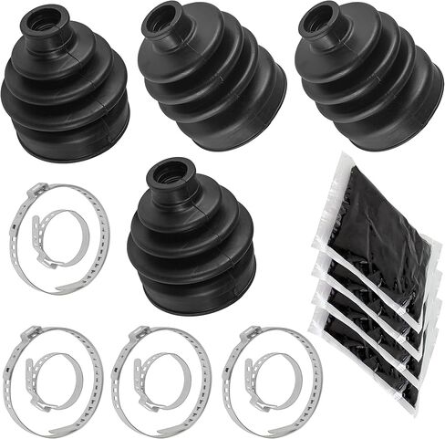 Caltric 2 Front Axle Inner Outer CV Boot Kit for Compatible with Kawasaki Mule 3010 KAF620 1993 2001-2008 in Kuwait