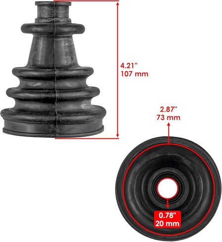 مجموعة أحذية CV للمحور الخلفي من Caltric متوافقة مع Polaris General 1000 2018-2022/ General 4 1000 2021-2022/ RZR 900 2020 in Kuwait