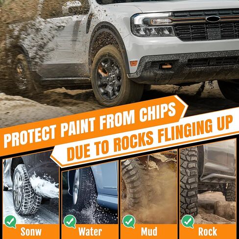 حاجز مشاعل لسيارة Ford Maverick 2026 2025 2024 2026 2022 واقيات حواجب العجلات الأمامية والخلفية بدون حفر ملحقات مافريك (4 قطعة) in Kuwait