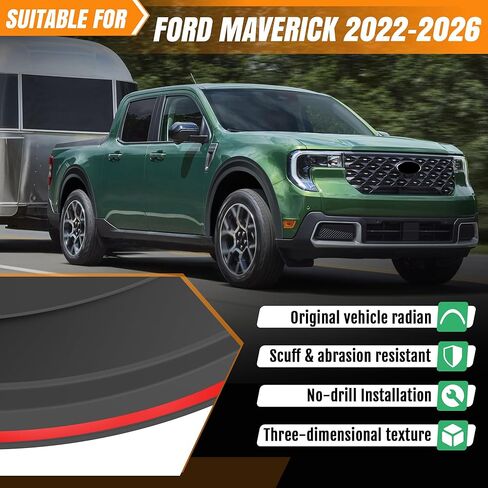 حاجز مشاعل لسيارة Ford Maverick 2026 2025 2024 2026 2022 واقيات حواجب العجلات الأمامية والخلفية بدون حفر ملحقات مافريك (4 قطعة) in Kuwait