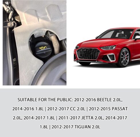 Engine Oil Filler Cap Replacement, Durable Oil Fill Cap for Secure Sealing, Leak-Proof Tight Fit Design with Identification Pattern, Replaces OEM 06K103485A, Compatible with VW Audi in Kuwait