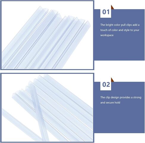 VALICLUD 20pcs A4 Slide Binder Bars 310mm X 15mm Plastic Loose-Leaf Clips Bookbinding Slide Binders for Document Filing Office and School Use in Kuwait