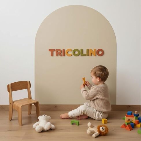 Upgraded | TRICOLINO Magnetic Arch Wall Decal | Beige | Premium Large size 32"×40" | Dual-Surface Dry Erase Playroom Board | Renter-Friendly Peel & Stick, No Damage | Kit Includes Chalk, Tray & Eraser in Kuwait