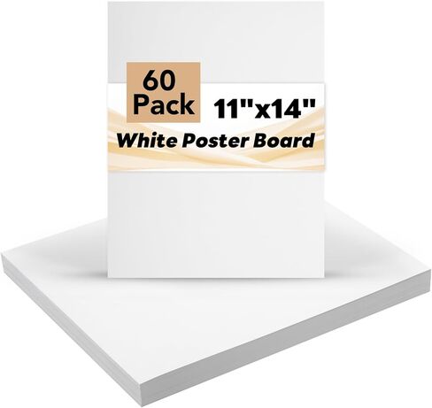 30 Pack 11x14 Inch White Poster Board, 230gsm Heavyweight White Cardstock Premium Poster Paper for Vision Boards DIY Projects Posters Presentations and Crafts in Kuwait