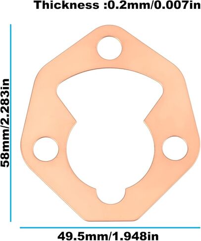 OTOTEC 4Pcs Fuel Pump Adjusting Gasket for 170F 170FA 178F 178FA 186F 186FA Diesel Engine 58x49.5x0.2mm in Kuwait