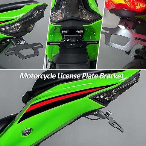 دراجة نارية مرتبة الذيل الحاجز مزيل لوحة ترخيص قوس حامل متوافق مع النينجا ZX4R ZX4RR ZX400 ZX25R 2023 2024 2025 in Kuwait