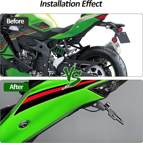 دراجة نارية مرتبة الذيل الحاجز مزيل لوحة ترخيص قوس حامل متوافق مع النينجا ZX4R ZX4RR ZX400 ZX25R 2023 2024 2025 in Kuwait