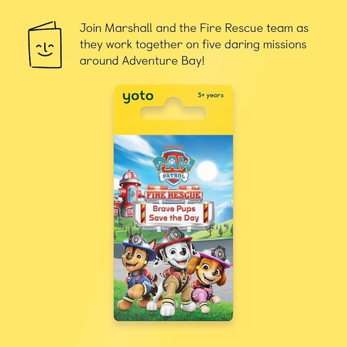 YOTO PAW Patrol: Fire Rescue - Brave Pups Save The Day (الولايات المتحدة) - بطاقة صوت للأطفال للاستخدام مع المشغل ومشغل صوت صغير الكل في 1، استماع تعليمي وخالي من الشاشة، قصص ممتعة لوقت اللعب، للأعمار من 3 سنوات فما فوق in Kuwait