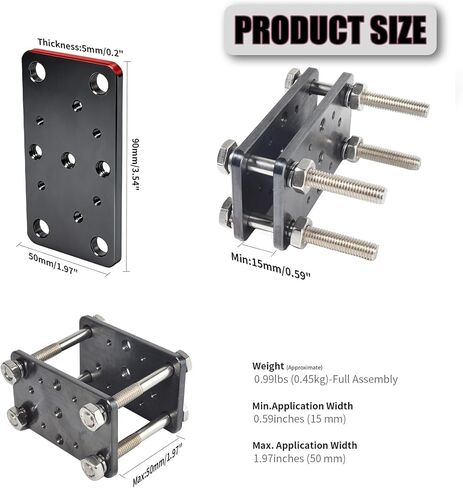 Forklift & Warehouse Vehicle Pillar Mount - Heavy-Duty Steel Bracket Forklift Accessories Compatible with 1/4"-20 M3 M4 Screw Adapter of Scanners, Displays and Accessories in Saudi Arabia