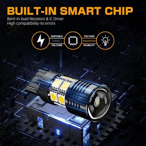 7440 7443 LED Backup Reverse Light Bulbs, Compatible For Chevy Camaro 2016 2017 2018 2019 2020 2021, 6000K White 300% Brightness, Plug n Play, Pack of 2 in Kuwait