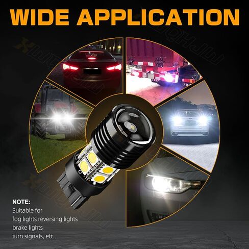 7440 7443 LED Backup Reverse Light Bulbs, Compatible For Chevy Camaro 2016 2017 2018 2019 2020 2021, 6000K White 300% Brightness, Plug n Play, Pack of 2 in Kuwait