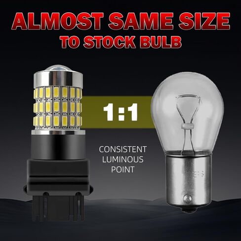 مصابيح إضاءة عكسية LED احتياطية لسيارة GMC Sierra 1500 1999-2013، 6000K أبيض، 3156 3157، عبوتان in Kuwait