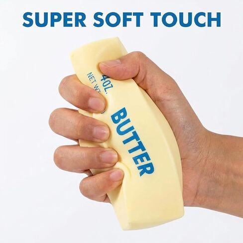 Slow Rebound Butter Squeeze Stress Ball, Realistic Soft Foam Stress Relief Toy for Adults, Anxiety Relief Desk Fidget, Sensory Relaxation Too (2 Pack) in Kuwait